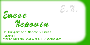 emese nepovin business card